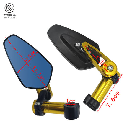 Motorcycle Off-Road Vehicle Modified Universal Folding Mirror Mount Reflective Mirror Cnc Aluminum Alloy Rearview Mirror