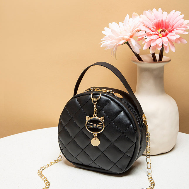 2023 Spring New Women's Bag Fashion Mini Small Bag Women's Chain Bag Shoulder Messenger Small Round Bag