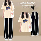 233 sports pants + apricot top / XS
