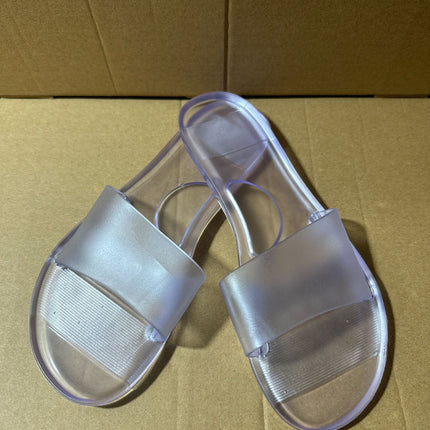 Cross-Border Large Size Crystal Shoes for Women to Wear at Home and Outside, Jelly Glue Sandals, Foreign Trade Wholesale Dropshipping