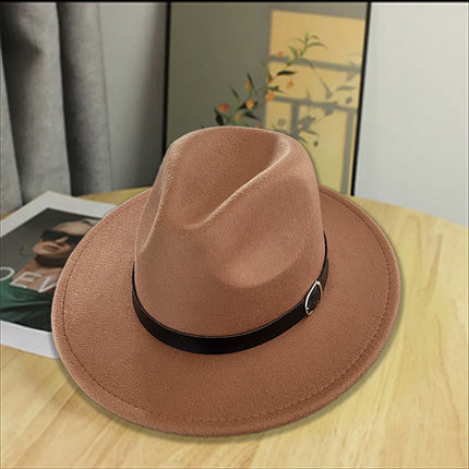 2026 New Style Western Cowboy Hat Ethnic Style Bull Logo Rolled Brim Vintage Riding Hat Large Brim Wool Felt Hat Trendy