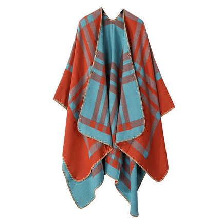 European and American plain striped warm Joker shawl outer autumn and winter office blanket imitation cashmere scarf in stock wholesale