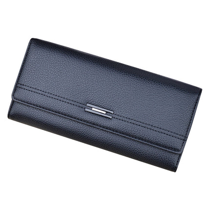 Women's Wallet Women's Long Multi-Card Holder Wallet Soft Wallet Simple Fashionable Large Capacity 3 Folding Clutch Bag