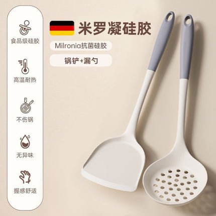 Food Grade Silicone Shovel Non-Stick Special Sticker High Temperature Resistant Silicone Shovel Protecting Pot Household Cooking Shovel Soup Spoon