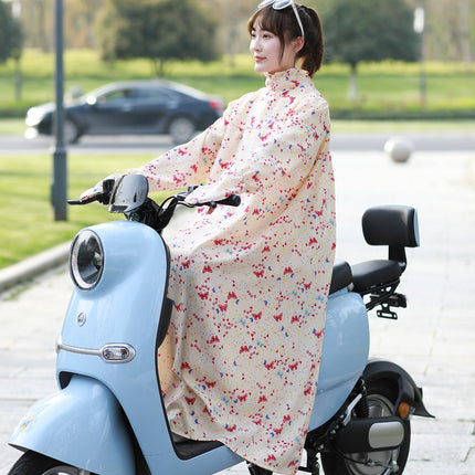 Electric Motorcycle Sunscreen Clothing Women's Spring and Summer Long Battery Car Outdoor Cycling Sunshade Outdoor Travel Sunscreen Clothing