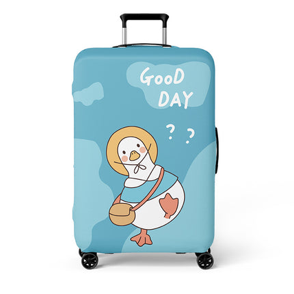 Double-Opening Elastic Suitcase Cover, Thickened Luggage Protective Cover, Travel Suitcase Dustproof Trolley Case, Cartoon Cute Design