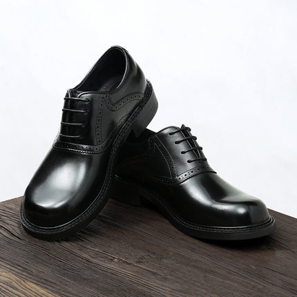 Men's Genuine Leather Shoes 2026 New Style Business Casual Wide-Footed Men's Shoes British-Style Brogue Oxford Shoes