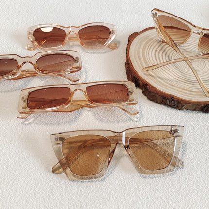 Champagne Color Sunglasses UV-resistant Sunglasses 2025 New Cross-border Trendy Men's and Women's Sunglasses