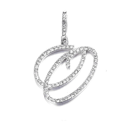 Foreign trade popular products full diamond hip hop jewelry grass letter pendant melon seed buckle Cuban chain accessories Amazon exclusive