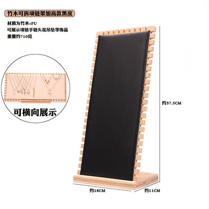 Bamboo Creative L-shaped necklace display stand vertical heightened bracelet pendant jewelry window counter display props