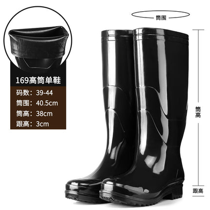 Rain Shoes Water Shoes Men's Rain Boots Short Medium High fleece-lined Labor Protection Fishing Sea-driving Kitchen Site Car Washing Wear-resistant Non-slip