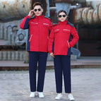 Red and navy blue cotton clothes / 165m fits 50-60kg