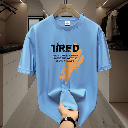 Pure Cotton Short-sleeved T-shirt Men's Casual Loose All-match Summer T-shirt Half-sleeved Base-layer Top for Young Students