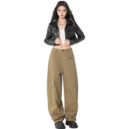 Bumi House# American Retro Machete Pants Leg-closed Design Overalls Loose All-match Wide Leg Casual Pants for Men and Women