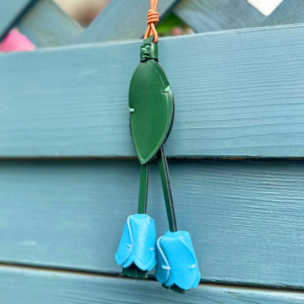 New Tulip DIY Handmade Leather High-end Sense Bag Pendant Flower Bag Hanging Keychain Decoration Activity Products