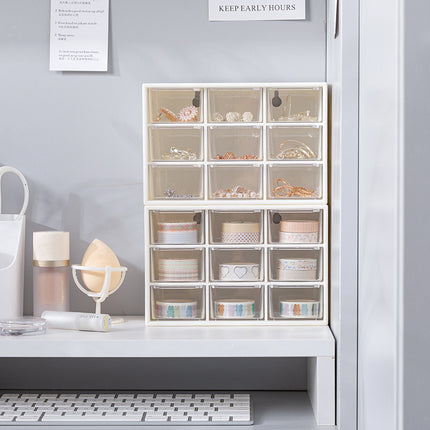 Four Six Nine Palace Storage Box Desktop Small Drawer Mini Hand Account Cute Dormitory Rack Daily Storage Box