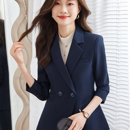 Cross-Border Business Attire Suit for Women, Spring and Autumn Interview Formal Wear, Workwear, Hotel Front Desk Manager Work Uniform Suit