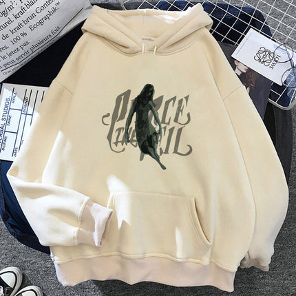 Wearing a Veil Hoodies Elegant Modern Style Sports Casual Japan Casual Wear Girl Tracksuit Pullover Tops Comics