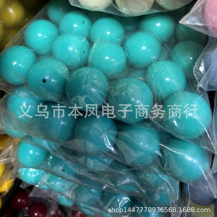 30mm solid color acrylic beads 25mm round beads translucent popular necklace key chain clothing headdress pendant
