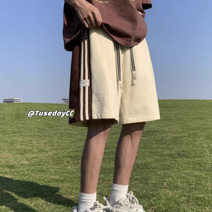 American Shorts Men's Summer Basketball Five-point Pants Teenager Breathable Trendy Brand Loose Casual Beach Sports Pants