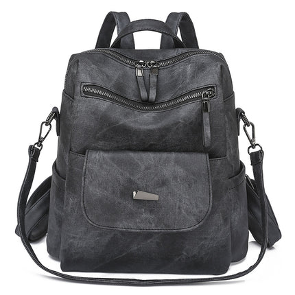 Cross-Border Backpack Backpack Women's K-Style Large Capacity Women's Backpack Backpack Women's Bag Pu Women's Bag