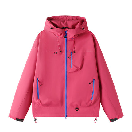 Soft Shell Jacket for Men and Women, New Three-In-One Detachable Single-Impact Hooded Jacket, Outdoor Windproof and Waterproof Mountaineering Jacket