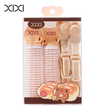 Xixi Fluffy Curling Iron Bangs Root Clip Forehead High Crown Styling Curling Roller Fluffy Fixing Clip 4-Pack