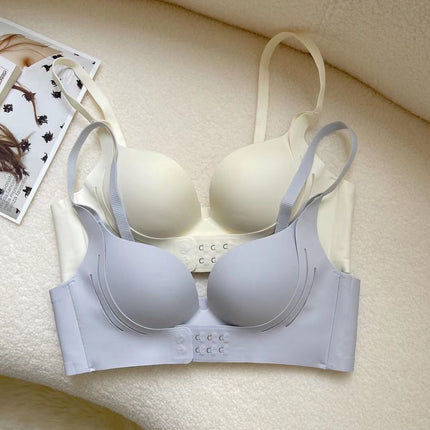 722 Magic Front Buckle Bra with Thin Top and Thick Bottom Palm Cups, Enhances Small Bust, Seamless Bra with Beautiful Back Design