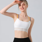 White yellow ribbon vest / S
