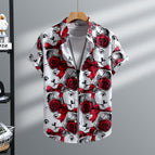 ZP097 Red Flower White Cat / S