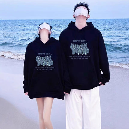 High-End Oversize Tops for Men and Women, Special Couple Wear, Autumn and Winter Velvet Hooded Sweatshirts, Trendy Brand Class Uniforms
