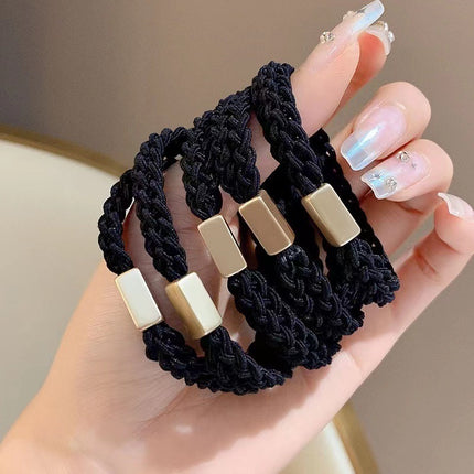 Simple Elegant Durable High Elastic Women's Hair Rope Rubber Tendon Hair Ring Thickened High Ponytail Headwear Hair Rope Hair Accessories
