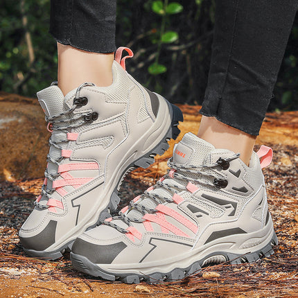 Foreign Trade Multi-Color 2025 New Casual High-Top Outdoor Shoes Hiking Shoes Men and Women Same Style Hiking Shoes Couples Casual Shoes