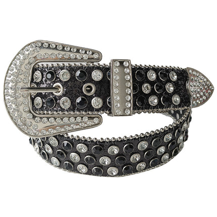 Women's Belt with Rhinestone Inlay Decoration, Versatile for Jeans, Bbsimon Belt Manufacturer Wholesale, Personalized and Trendy