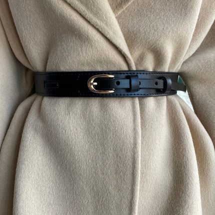Oval Pin Buckle Versatile Decorative Belt for Women, Suitable for Skirts, Dresses, and Coats, Casual and Fashionable Belt