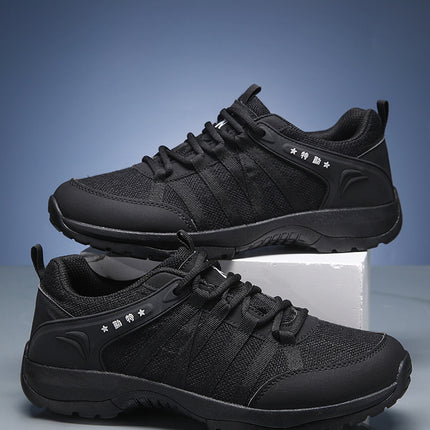 New Style Training Shoes for Men, Black Wear-Resistant Running Shoes, Physical Fitness Shoes, Large Size Training Fire Shoes, Liberation Shoes, Construction Site Rubber Shoes