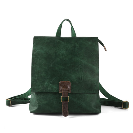 European and American Retro Cowhide Backpack Cross-border Outdoor Large Capacity Backpack Work Commuter Shoulder Bag Multifunctional Women's Bag