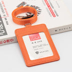 Orange + lanyard (color block id badge holder)