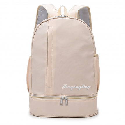 Swimming Backpack Oxford Cloth Sports Backpack Wet and Dry Separate Shoes Casual Double Back Large Capacity Printable Logo
