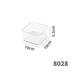 8028. short transparent box-square small 1 pet high transparency can be stacked