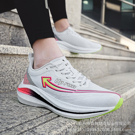 Uprun Cross-Border New Model 8.0 Couple's Ultra-Light Shock-Absorbing Running Shoes Popcorn Carbon Plate Men's Shoes Fly-Knit Sports Shoes