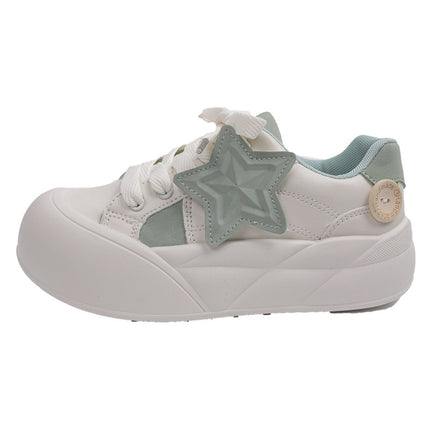 Thick bottom small white shoes women's 2024 autumn Joker women's shoes explosions board shoes little star shoes