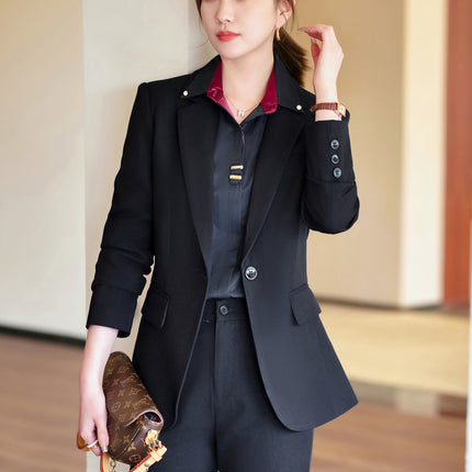 Spring and Autumn suit suit women's autumn and winter temperament goddess Fan small professional manager jacket formal wear front desk work clothes