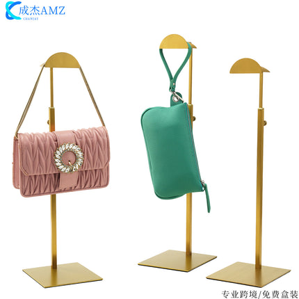 Cross-border Source Stainless Steel Display Hanging Bag Display Rack Women's Bag Rack Support Bag Rack Floor Adjustable Bag Rack