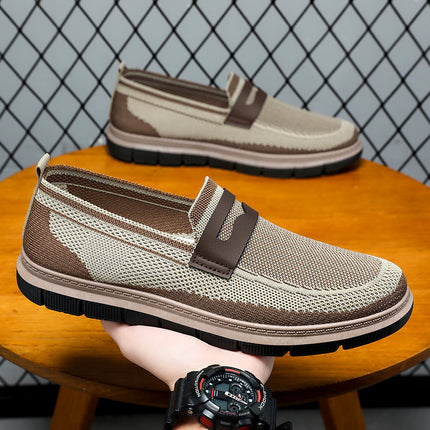 Men's Shoes Summer New Cross-border sneakers British Style Casual Shoes Lazy Slip-on Dad Shoes All-match Single-layer Shoes