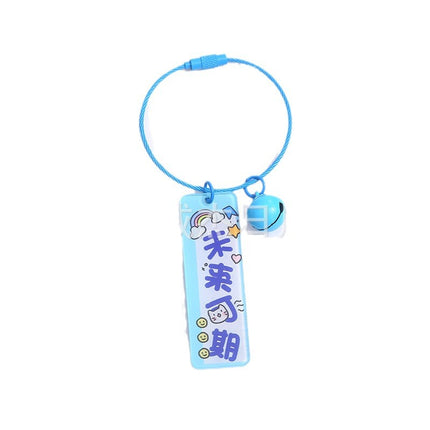Double-sided good persimmon acrylic text key chain every exam will pass creative and practical small gift wire ring pendant