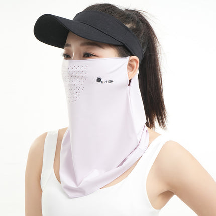 Summer New Breathable Ice Silk Sunscreen Mask Cycling Sunshade Anti-Uv Face Kini Neck Integrated Sunscreen Mask