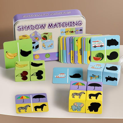 Children's Montessori Iron Boxed Toys 2-6 Years Old Baby Educational Enlightenment Early Education Building Blocks Rubik's Cube Top Wooden Puzzle