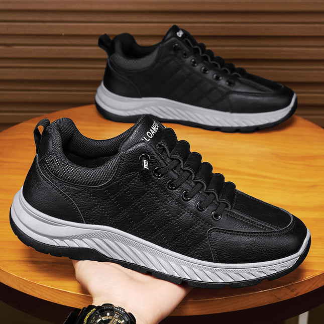 Casual Sports Leather Shoes Men's 2025 New Soft Sole Non-Slip Wear-Resistant Lightweight Fashionable Breathable Forrest Gump Shoes sneaker