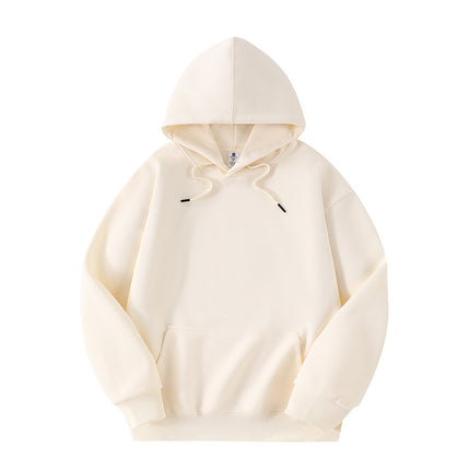 Cross-Border Spot Wholesale Hooded Sweatshirt Solid Color Unisex Loose Drop Shoulder One-Piece Drop Shipping Plus Size Jacket Long Sleeve Inner Layer